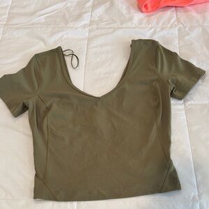 Lululemon Athletica Olive Crop Top